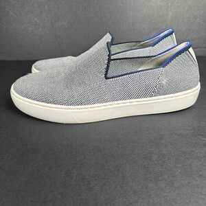 Rothys The Sneaker Women's Knit Slip On Shoes Navy White Size 7.5